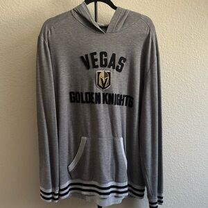 Fanatics Vegas Golden Knights Gray Crewneck Hoodie with Team Crest